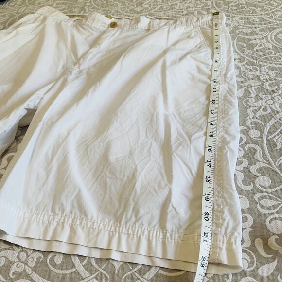 Izod Saltwater Shorts Men 38 Ivory 10" inseam Cotton Pocket Preppy Comfy Outdoor - Picture 7 of 13